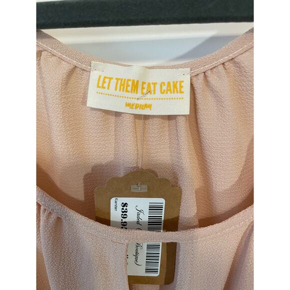 NWT Let Them Eat Cake Womens Medium top blouse light plum - Picture 4 of 5
